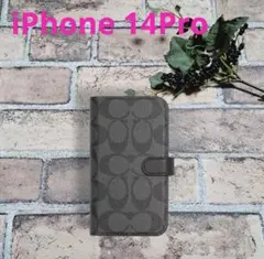 【人気】コーチ COACH iPhone14pro 対応ケース GRAPHITE