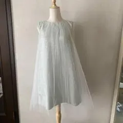 ジルスチュアート　チュールレイヤード ダマスク柄 ワンピース