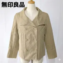 無印良品 コットンジャケット ダブルブレスト ワイドカラー L 綿100%のサムネイル