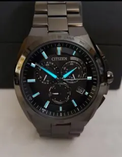 CITIZEN シチズン アテッサ AT3014 電波ソーラー ブラックチタン