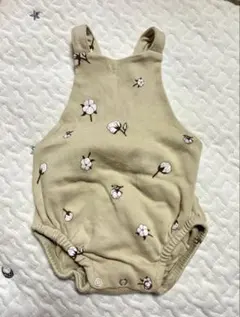 オーガニックズー　コットン 花柄ロンパース　3- 12m ※記名あり