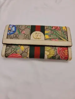 GUCCI グッチ 2つ折り長財布 523153 GGフローラル - メルカリ
