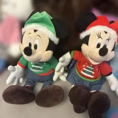 ミッキー・ミニー クリスマスぬいぐるみ 約30cm