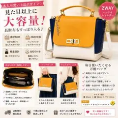 コンパクトなのに大容量◎ 長財布OK 上品ショルダーバッグのサムネイル