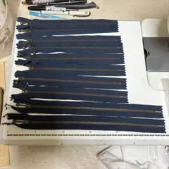 ファスナー 12本セット ネイビー 手芸金具