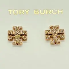 【極美品】トリーバーチ キラ パヴェ スタッド ピアス ダブルT ロゴ ゴールドのサムネイル