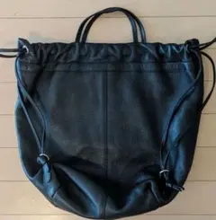 Barneys New York レザー バッグ ブラックのサムネイル