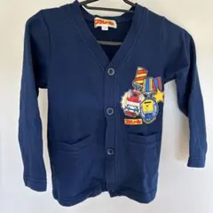 プラレール カーディガン 120cm ネイビー