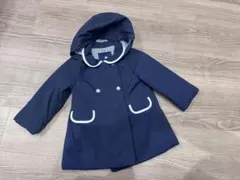 jacadi ネイビー フード付きコート