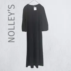 【新品タグ付き】ノーリーズ　Aライン　ロングワンピース　M 黒ブラック