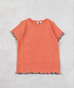 新品未使用　MARKEY'S ムジリブTシャツ　オレンジ　100サイズ