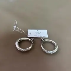 LANVIN シルバー フープイヤリング