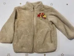 フリースアウター 90サイズ　ボア　ユニクロ　アンパンマン　ワッペン