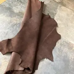 本革　シープシルキー起毛スエード　ブラウン