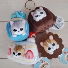 mofusand 肉球じるしのスイーツにゃんマスコット 4種セット