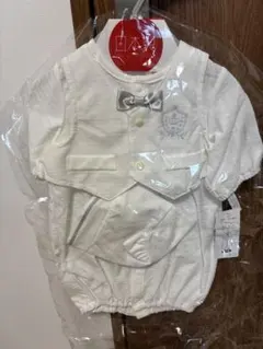 新品未使用　バースデイ　セレモニードレス　退院着　新生児　ロンパース　50-60