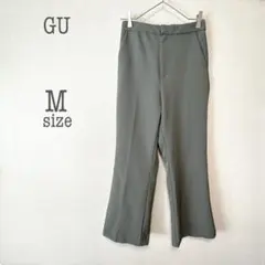 a1864【GU】美品 ストレッチフレアパンツ スラックス オフィス
