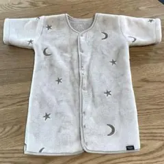 【美品】プッパプーポ フランネル スリーパー スターモカ Mサイズ　袖あり