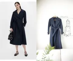 MAX MARA studio マックスマーラ ビジュー ウール トレンチコート