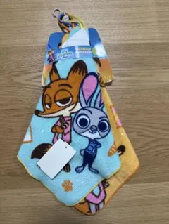 ズートピア2しまむらループ付きタオル3枚組ニックジュディ
