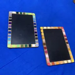 カラフルフェルト装飾のブラックボード2個セット