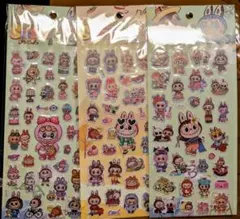 新品★可愛いキャラクター ステッカー 3シートセット