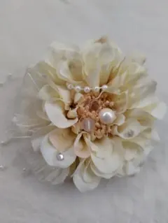 卒園卒業式 入園入学式 コサージュ ホワイト パール 2WAY セレモニー