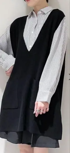 LEPSIM／レイヤードベストワンピース