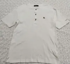 BURBERRYBLACKLABEL　ノーカラーシャツ　ノバチェックハーフボタン