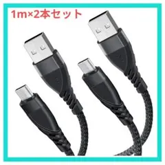 USB Type C ケーブル ブラック 100cm*2本セット