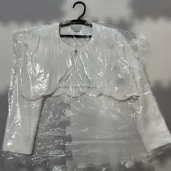 入学式や発表会に　anyfam ホワイト 丈ジャケット フォーマル 130cm