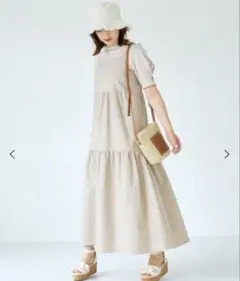 【新品タグ付き】マジェスティックレゴン ティアードキャミワンピース