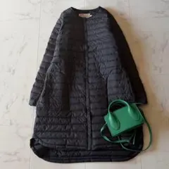 美品*トラディショナルウェザーウェア アークリーロングダウンコート ブラック36