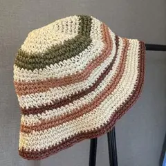 ZARA ストライプ バケットハット Mサイズ