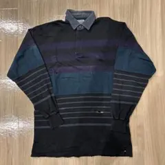 ボロ 古着 ストライプ ポロシャツ ラガーシャツ