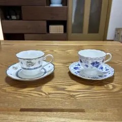 NARUMI花柄ティーカップとソーサー２客セット