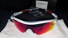 OAKLEY RADAR レーダーロックサングラス 赤 白 ケース付 - メルカリ