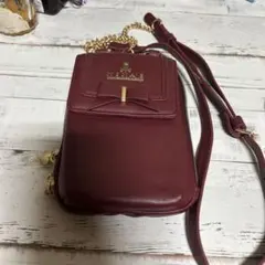 NINA'S ショルダーバッグ ボルドー リボンしまむらのサムネイル