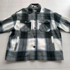 ZARA チェック柄 長袖オーバージャケット