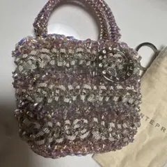 アンテプリマ　ワイヤーミニミニバッグ　ピンクシルバーゴールド　かわいい