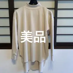 美品★URBAN RESEARCH リブ編みハイネック長袖　フリーサイズ