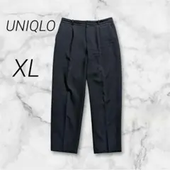 ユニクロ UNIQLO スラックス 感動タックパンツ ブラック XL