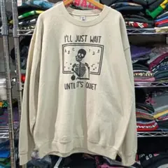 USA古着 ドクロ スカル アメカジスウェット