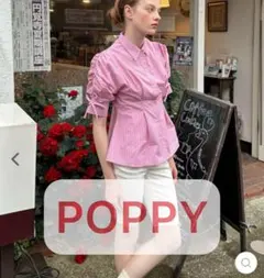 poppy キャンディーパフス ストライプシャツ poppy キャンディーパフス ストライプシャツ