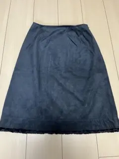 スウェードスカート 膝丈スカート 日本製