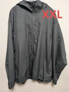 ポケッタブルUＶカットパーカ（3Dカット）ダークグレー XXL