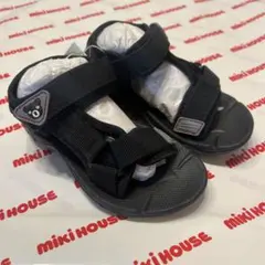 新品タグ付⭐︎DOUBLE.B ブラックサンダル 16cm