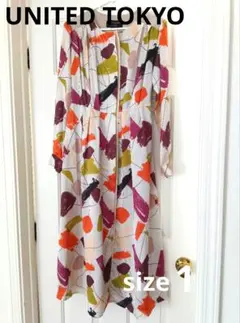 【UNITED TOKYO】アートフォームプリントワンピース