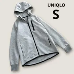 UNIQLO ドライストレッチスウェットパーカ　長袖　グレー　S