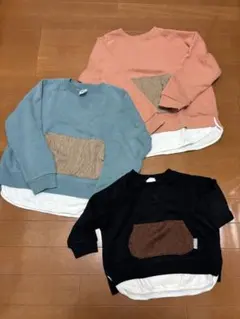 BREEZE トレーナー 3点セット 90 130 140 お揃い　裏起毛